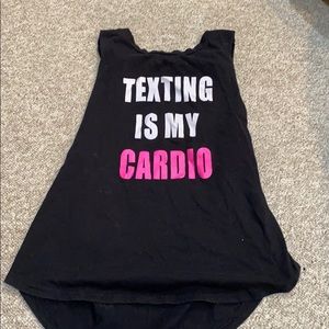 Texting is my cardio muscle tee